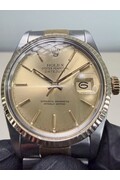 36mm • 1976 Rolex DateJust ref.16013 cal.3035 Champagne Dial 18k Gold Bezel Automatic